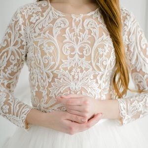 Handmade lace wedding top